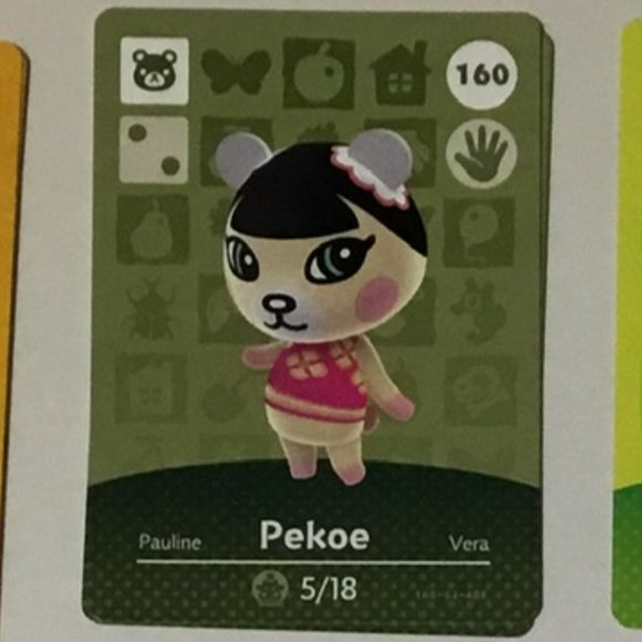 Animal Crossing Amiibo Card Pekoe 160 Nintendo AC - Picture 1 of 1